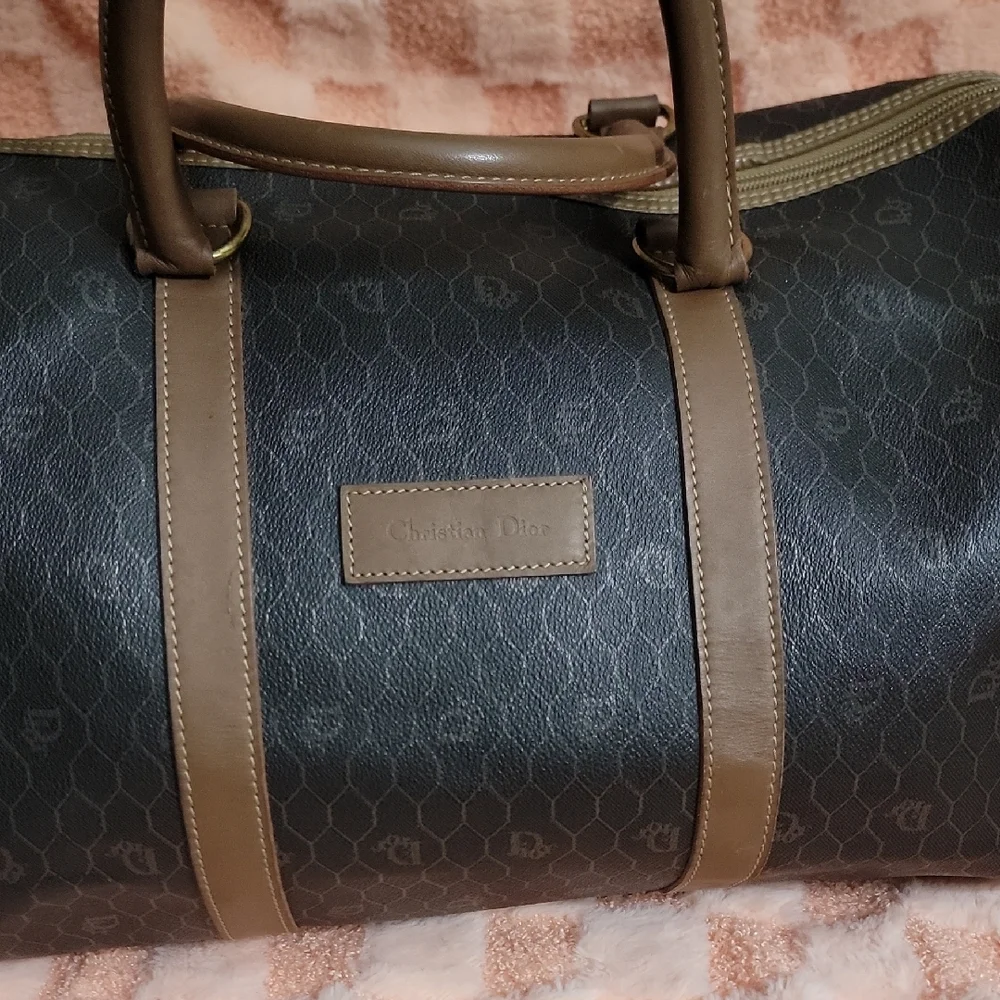 Dior Elegant Black‎ and Brown Duffel Bag